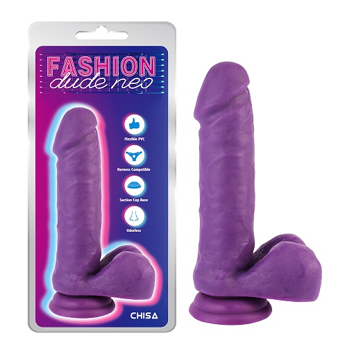 7,6-tolline kahe tihedusega kuke dildo lilla