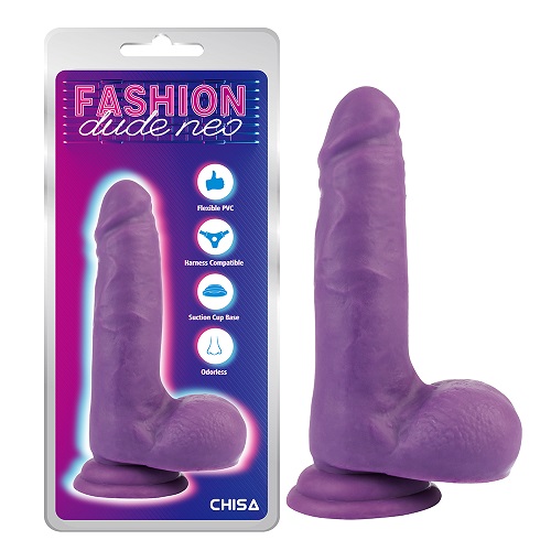 7'' kahetihedusega kuke dildo lilla