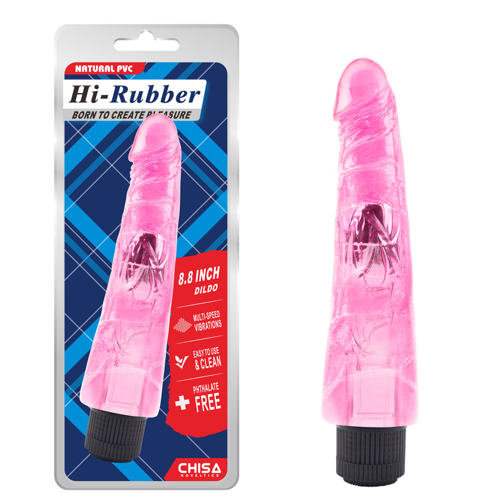 8,8-tolline vibreeriv dildo-roosa