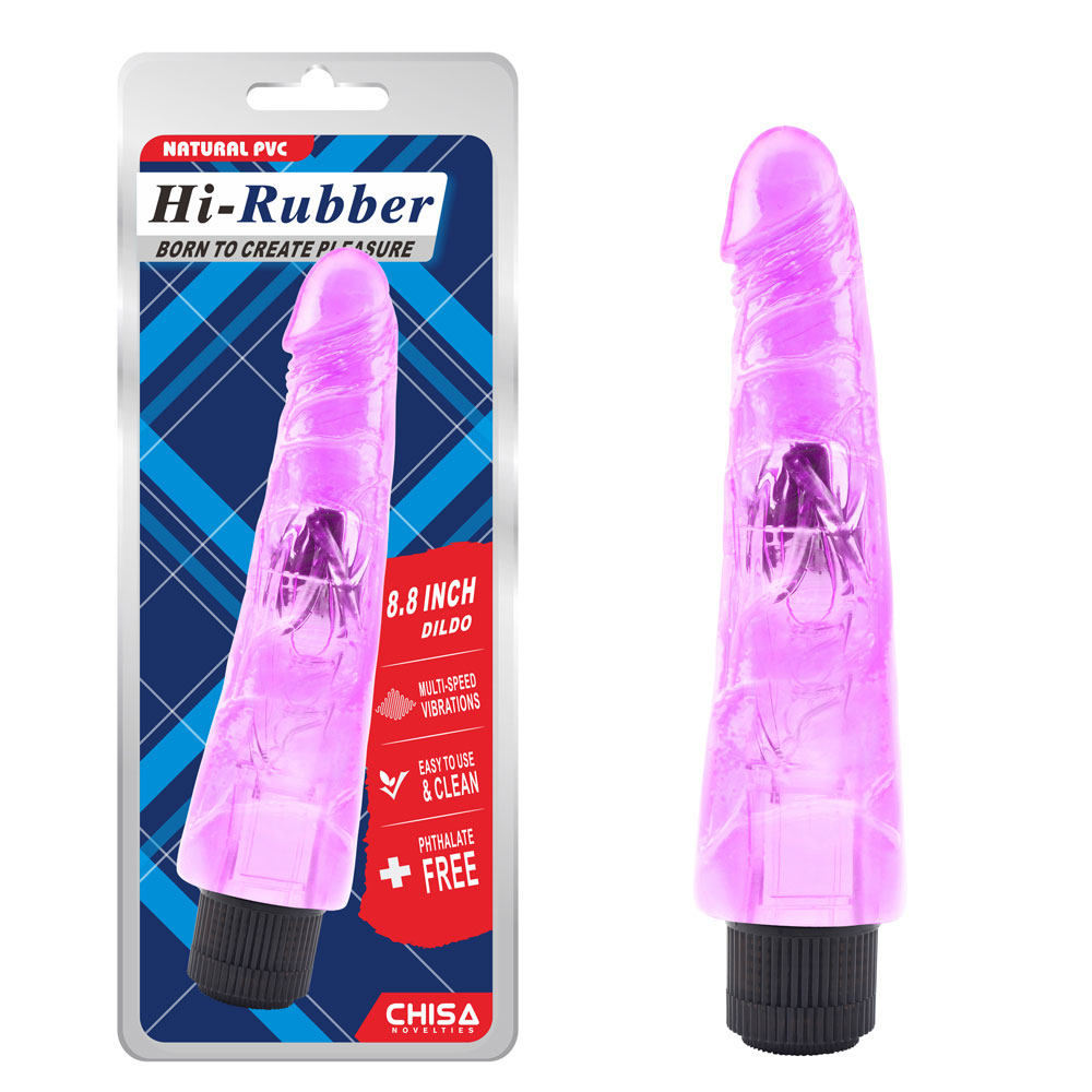 8,8-tolline vibreeriv dildo-lilla