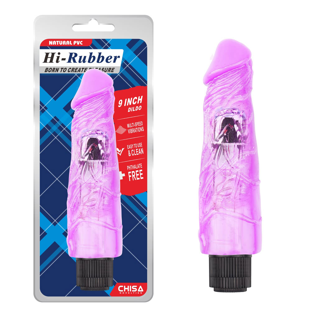 9-tolline dildo-lilla