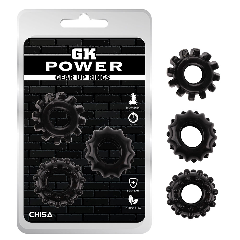 Gear Up rõngad-must