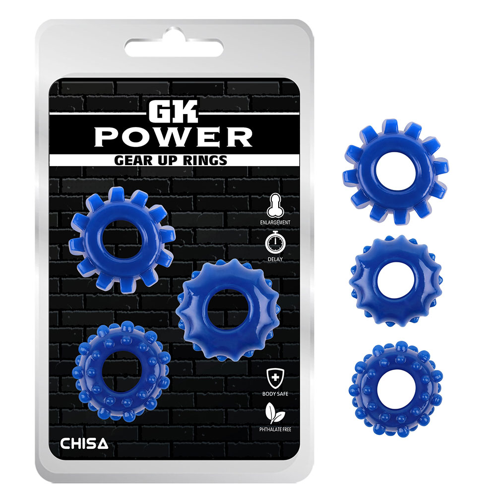 Gear Up Rings-sinine