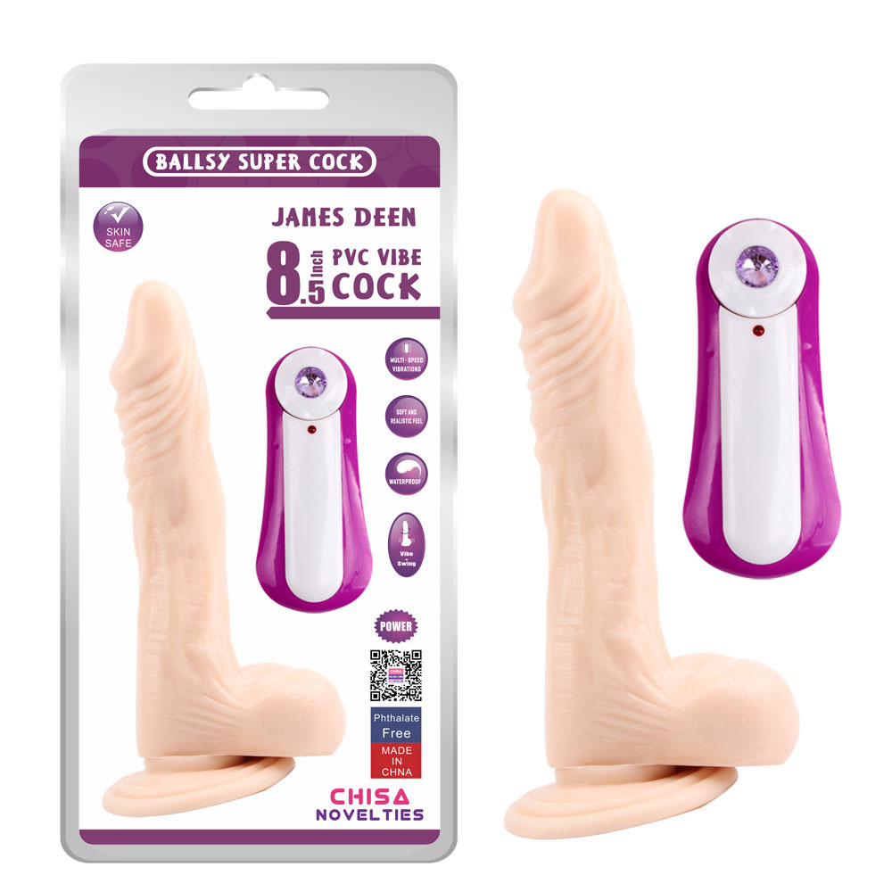 JAMES DEEN 8.5 vibreeriv dildo-liha