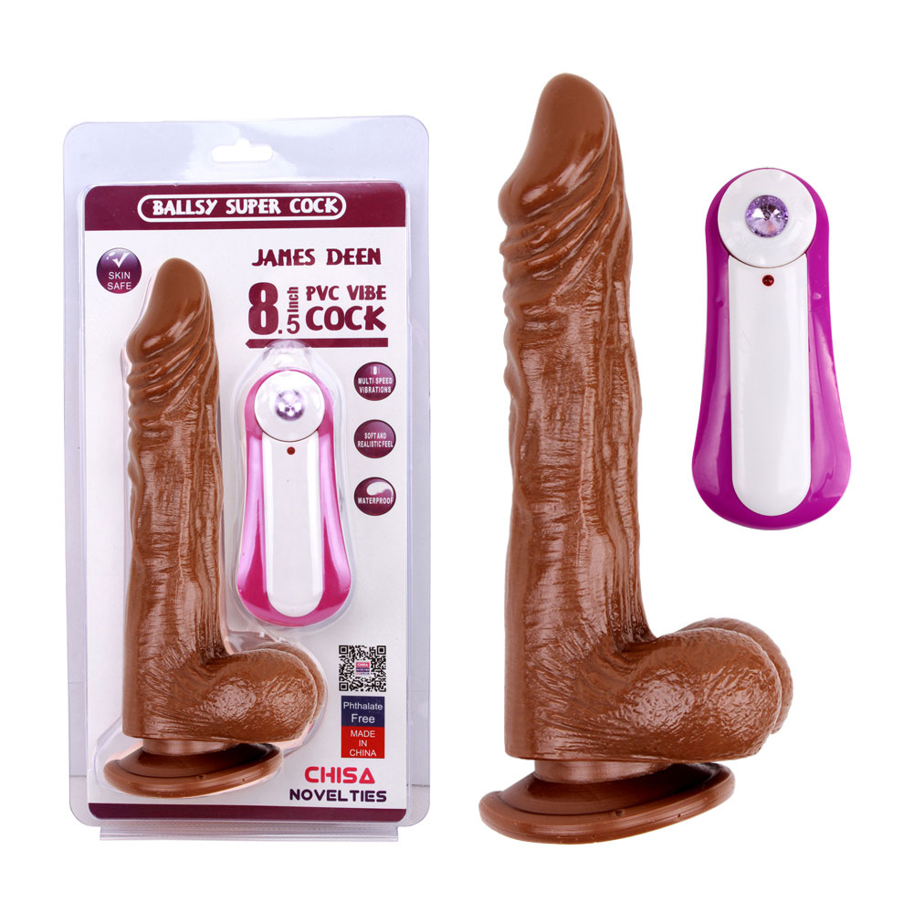 JAMES DEEN 8,5-tolline realistlik vibreeriv dildo